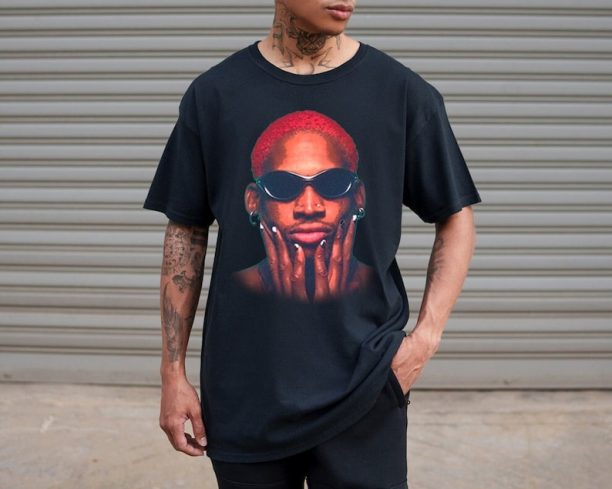 Dennis Rodman Red Hair NBA Unisex T-shirt FREE SHIPPING