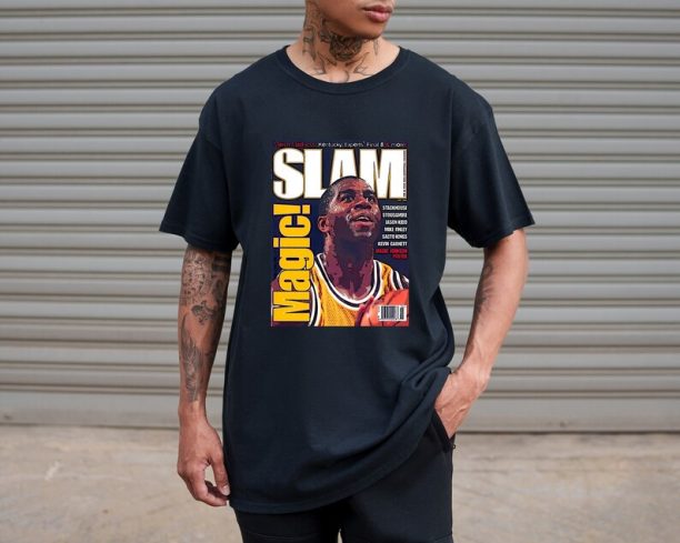 Magic Johnson Slam NBA Inspired Unisex T-shirt FREE SHIPPING