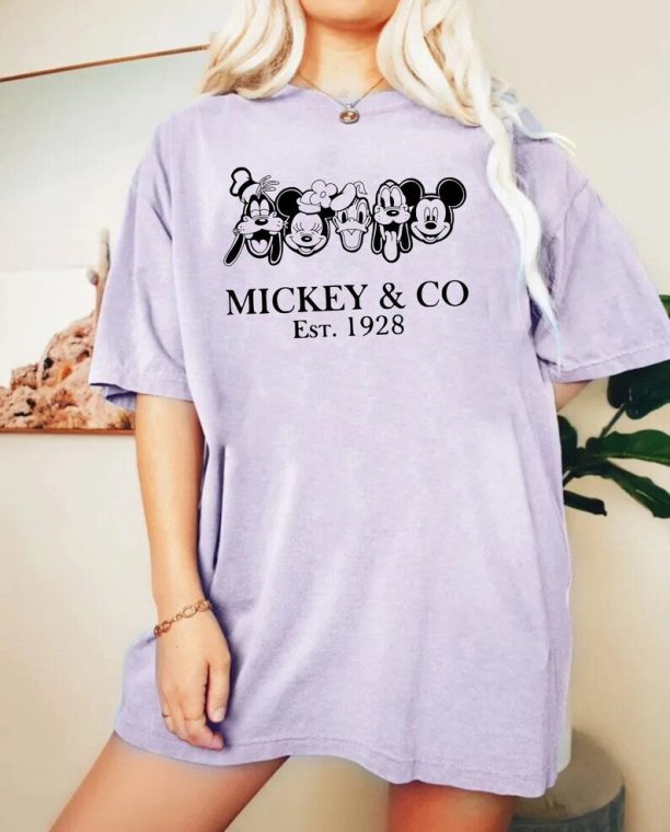 Mickey & Co Est 1928 Comfort Colors® Shirt, Mickey and Friends Shirt, Disney Family Shirt, Disneyland Shirt