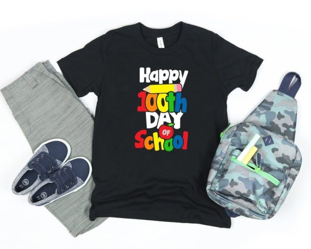 Happy 100 Days of School Shirt, 100th Day Of School T-shirt, Teacher Shirt, Kindergarten Shirts, Gift For Student