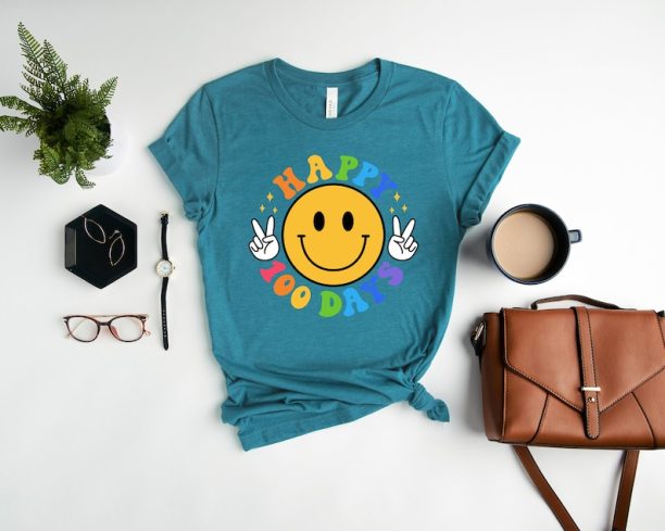 Happy 100 Days Shirt, 100th Day of School Shirt, Teacher Appreciation, Teacher Gifts, School Tee, Back to School Shirt