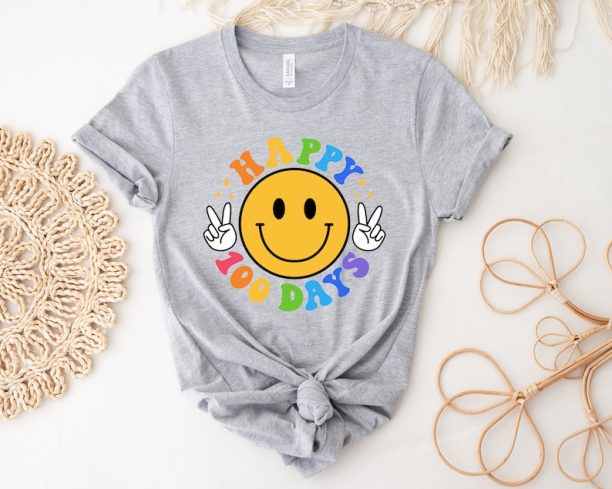 Happy 100 Days Shirt, 100th Day of School Shirt, Teacher Appreciation, Teacher Gifts, School Tee, Back to School Shirt