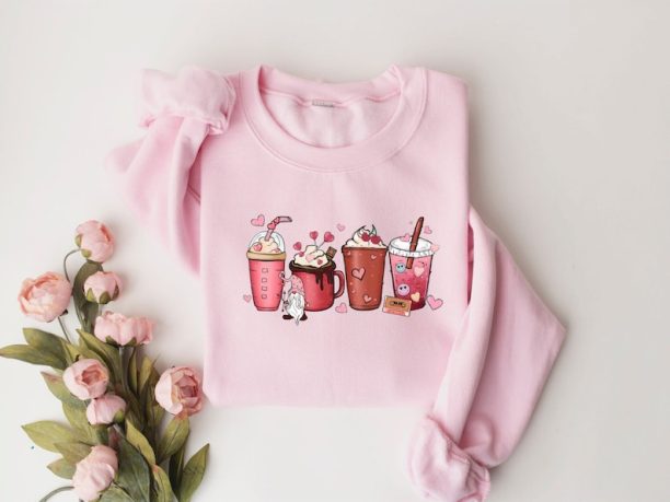 Coffee Sweatshirt, Valentines Day Sweatshirt, Valentine Shirt, Funny Sweater, Couple Shirt, Sweatshirt For Women, Valentine Gift