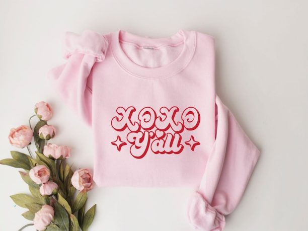 XOXO Yall Sweatshirt, Valentine Sweatshirt, Xoxo Shirt, Valentine Shirt, Retro Sweatshirt, Couple Sweater, 2023 Valentine