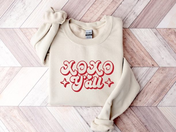 XOXO Yall Sweatshirt, Valentine Sweatshirt, Xoxo Shirt, Valentine Shirt, Retro Sweatshirt, Couple Sweater, 2023 Valentine