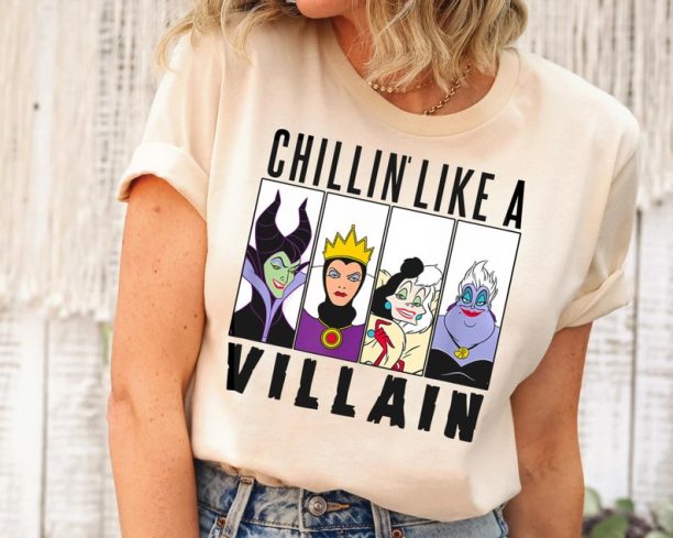 Chillin Like a Villain Shirt / Disney Villains Group Characters Tee / Walt Disney World T-shirt