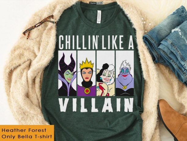 Chillin Like a Villain Shirt / Disney Villains Group Characters Tee / Walt Disney World T-shirt