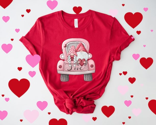 Love Valentine Gnome Valentine, Valentine Gnome Buffalo Plaid Sweatshirt, Valentines Day, Valentines Day Sweatshirt, Valentines Day Gift