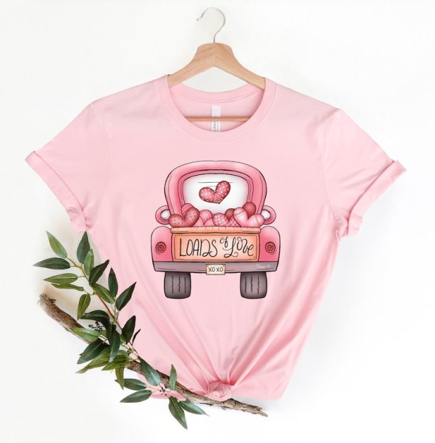 Loads Of Love Shirt, Valentines Day Truck Shirt, Truck Love Shirt, Valentines Day Shirt, Couple Matching Shirt, Valentines Day Gift