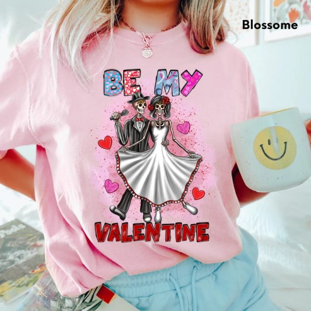 Comfort Colors® Be My Valentine Shirt,Funny Valentine's Day Shirt,Cute Valentines Ghosts t-shirt,Retro Valentines Day Shirt,Skeleton Shirt