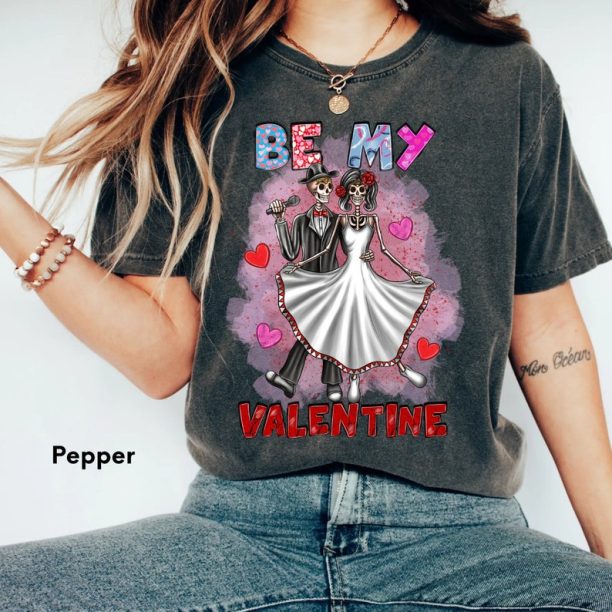 Comfort Colors® Be My Valentine Shirt,Funny Valentine's Day Shirt,Cute Valentines Ghosts t-shirt,Retro Valentines Day Shirt,Skeleton Shirt