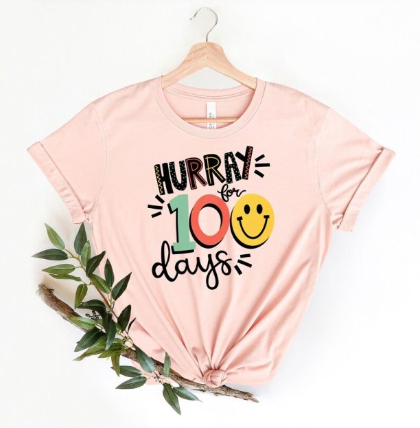 100 Days of School Shirt Hurray for 100 Days , 100 Day Shirt, 100th Day Of School Celebration