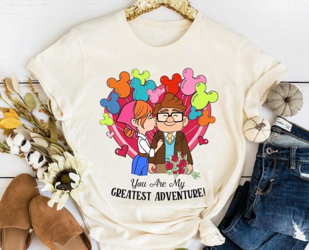 Retro Carl and Ellie Disney Balloon Shirt / You're My Greatest Adventure / Disney Up Valentine's Day T-shirt