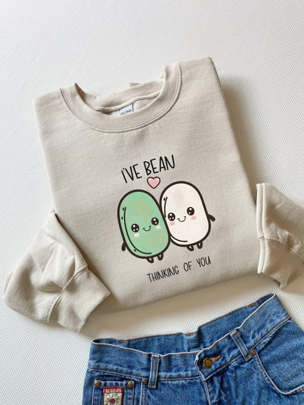 I've Bean Thinking Of You Sweatshirt, Valentines Sweatshirt, Couple Sweatshirt, Crewneck Sweater, Gift For Girlfriend