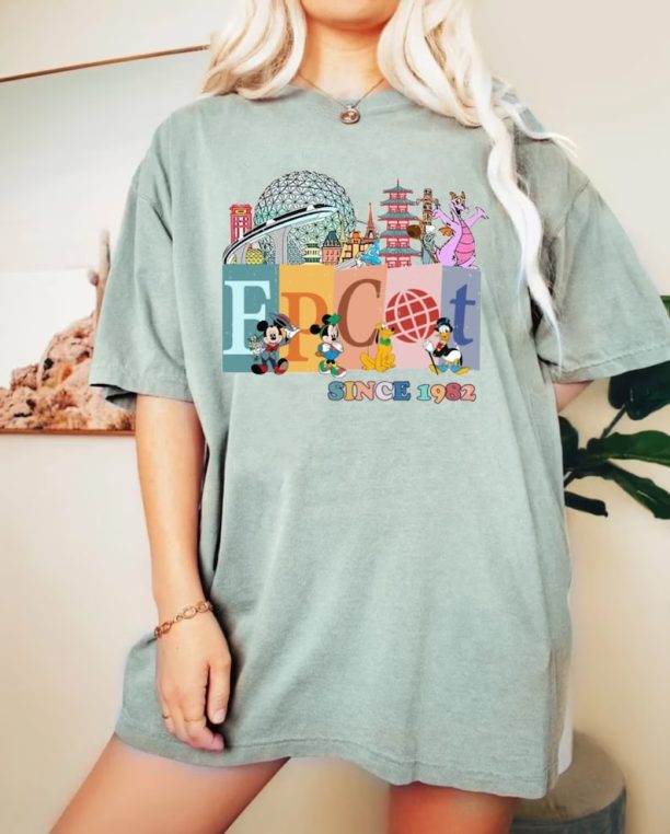 Disney Epcot Since 1982 Comfort Colors Shirt, Disney Trip Family Shirt, Disney Aesthetic Shirt, retro Disneyworld Shirt