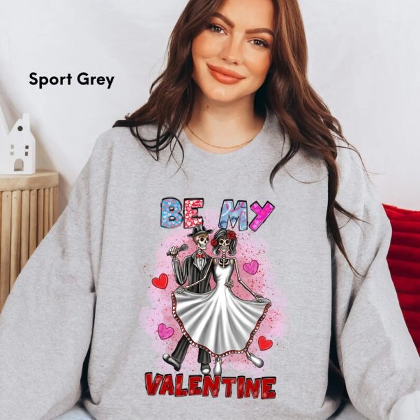 Be My Valentine Sweatshirt,Funny Valentine's Day Shirt,Cute Ghosts Shirt,Retro Valentines Day Shirt,Valentine gift,Valentines Day Shirt