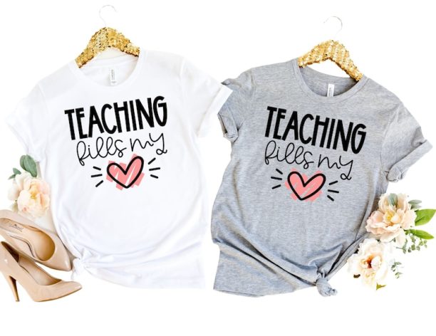 Teaching Fills my Heart Shirt, Teacher Valentine Shirt, Valentines Day Shirt for Teachers, Teacher Valentine's Day, Teacher Gift