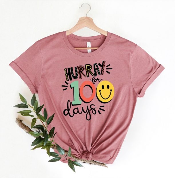 100 Days of School Shirt Hurray for 100 Days , 100 Day Shirt, 100th Day Of School Celebration