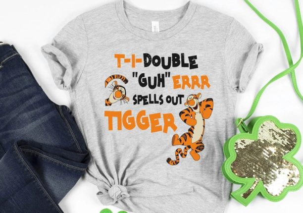 Funny Tigger Spell Name Shirt / Winnie The Pooh T-shirt / Walt Disney World Tee / Disneyland Family Vacation Trip