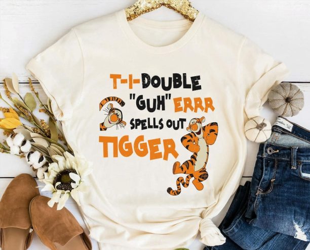 Funny Tigger Spell Name Shirt / Winnie The Pooh T-shirt / Walt Disney World Tee / Disneyland Family Vacation Trip