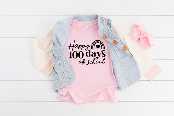 Happy 100 Days Of School Shirt, Teacher Gifts, 100th Day Of School, Teacher Appreciation, 100 Days Brighter