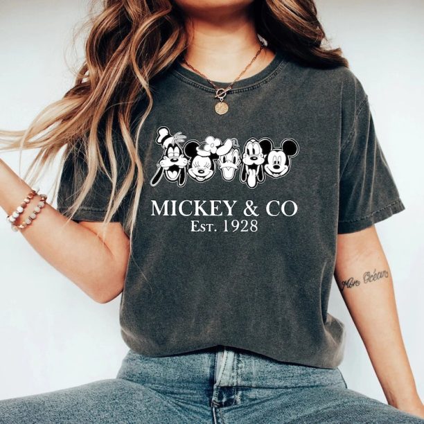 Mickey & Co Est 1928 Comfort Colors® Shirt, Mickey and Friends Shirt, Disney Family Shirt, Disneyland Shirt