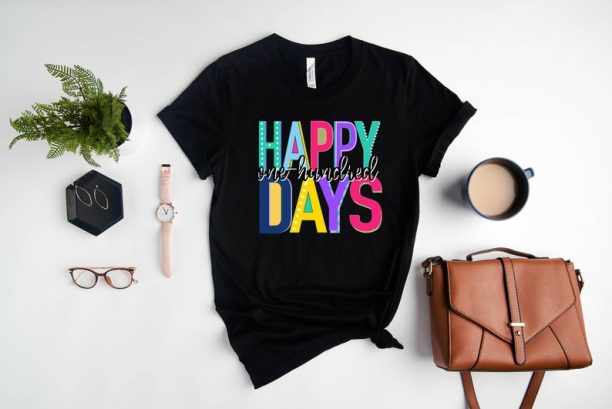 Happy 100 Days Shirt, 100 Days of School Tshirt, Teacher Appreciation, Teacher Shirt, Back to School Shirt