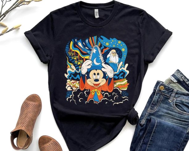 Disney Fantasia Sorcerer Mickey Stay Magical Shirt, Fantasmic Disney's Hollywood Studios Unisex T-shirt Birthday Gift