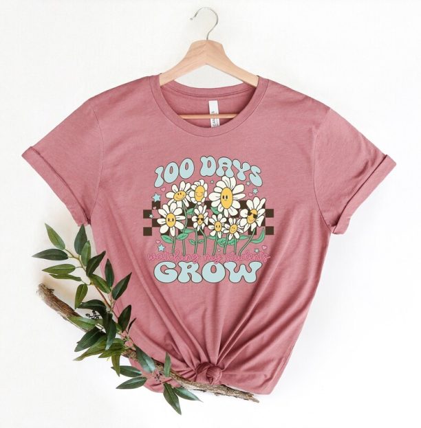 Watching My Students Grow Shirt, Teacher Shirts, 100th Day Of School Tee, Teacher Gifts, 100 Days of School T-shirt