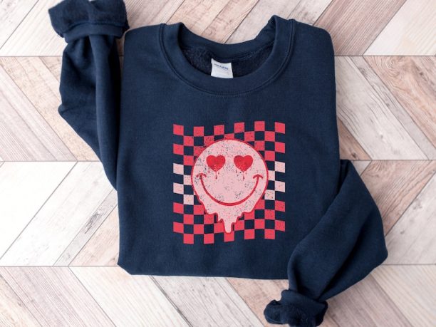 Smile Valentine Sweatshirt, Valentine Shirt, Heart Sweatshirt, Couple Sweatshirt, Valentine's DayShirt, Gift For Woman, Cute Love Gift