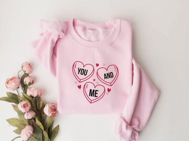 You And Me Sweatshirt, Valentine Sweatshirt, Vintage Sweatshirt, Couple Shirt, Heart Sweatshirt, Gift Wife