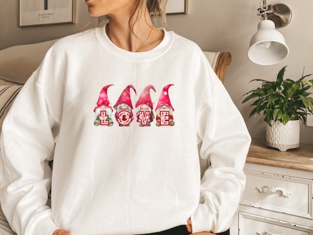 Gnome Sweatshirt, Love Shirt, Funny Valentine Sweatshirt, Couple Matching, Cute Gnome, Valentines Day Shirt, Gift For Valentine