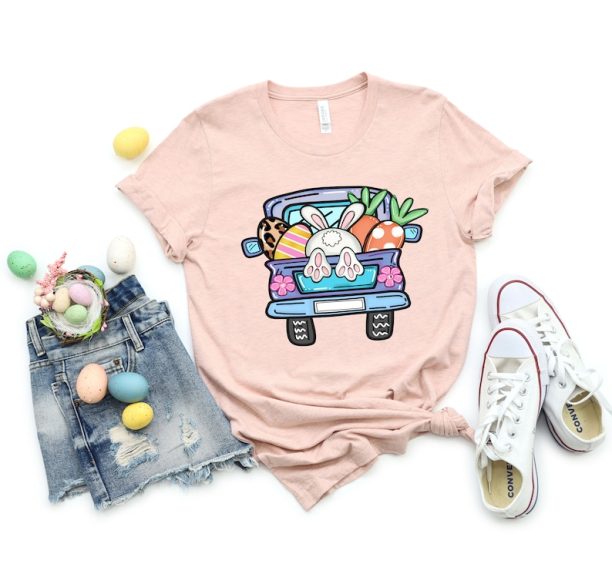 Easter Bunny Truck Shirt, Easter Truck Shirt, Easter Bunny Shirt, Kids Easter Shirt, Cute Easter Shirt,Easter Day Shirt