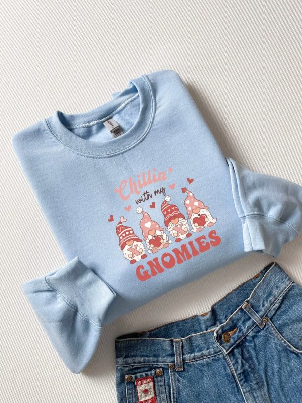 Gnomies Sweatshirt, Valentine Sweatshirt, XOXO Shirt, Funny Sweater, Cute Gnomes, Love Sweatshirt, Valentines Day Shirt, Gift For Shirt