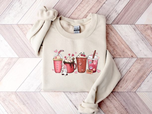 Coffee Sweatshirt, Valentines Day Sweatshirt, Valentine Shirt, Funny Sweater, Couple Shirt, Sweatshirt For Women, Valentine Gift