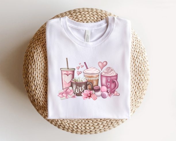 Womens Valentines Day Shirt, Valentine Coffee Sweatshirt, Womens Valentines Day Sweater, Valentines Day Shirt, Valentines Sweater