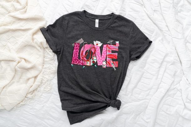 Love Nurse Valentine's Day Shirt, Nurse Love T-Shirt, Nursing Shirt, Valentine Nurse Tee, Nurse Valentine Shirt, Nurse Gift For Valentine