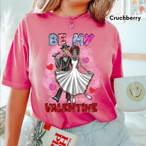 Comfort Colors® Be My Valentine Shirt,Funny Valentine's Day Shirt,Cute Valentines Ghosts t-shirt,Retro Valentines Day Shirt,Skeleton Shirt