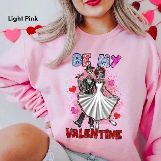 Be My Valentine Sweatshirt,Funny Valentine's Day Shirt,Cute Ghosts Shirt,Retro Valentines Day Shirt,Valentine gift,Valentines Day Shirt