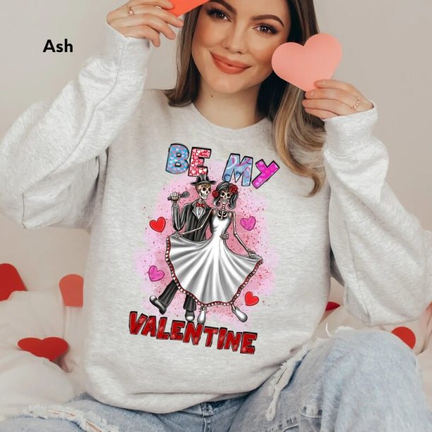 Be My Valentine Sweatshirt,Funny Valentine's Day Shirt,Cute Ghosts Shirt,Retro Valentines Day Shirt,Valentine gift,Valentines Day Shirt