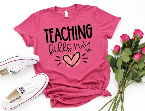 Teaching Fills my Heart Shirt, Teacher Valentine Shirt, Valentines Day Shirt for Teachers, Teacher Valentine's Day, Teacher Gift