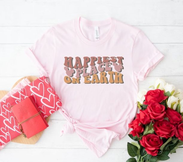 Disney Happiest Place On Earth Comfort Colors T Shirt, Colorful Vacay Shirt, Disney Aesthetic Shirt, Disneyworld Shirt