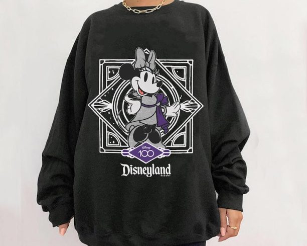 Cute Minnie Mouse Disney100 Sweatshirt, Disney 100 Years Of Wonder Tee , Disneyland 2023 Trip 100th Anniversary