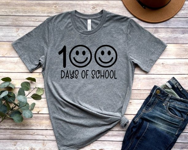 100 Days Of School Shirt, Funny Teacher Shirt, Girls Student Shirt, Teacher Gifts, Cute School Shirts