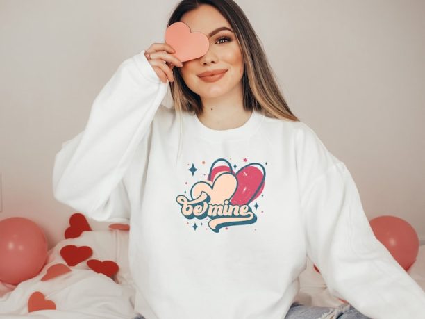 Be Mine Sweatshirt, Valentine Sweatshirt, Valentines Day Shirt, Vintage Sweatshirt, Heart Shirt, Couple Gift