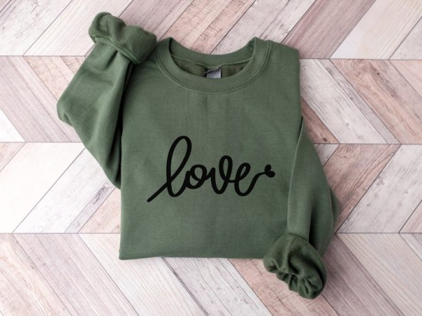 Love Sweatshirt, Valentines Day Sweatshirt, Couple Sweater, Retro Shirt, Cute Sweatshirt, Valentine Gift