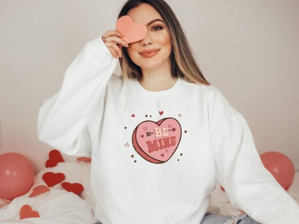 Be Mine Sweatshirt, Cute Sweatshirt, Valentine Shirt, Couple Sweater, Sweatshirt For Woman, Gift For Wife