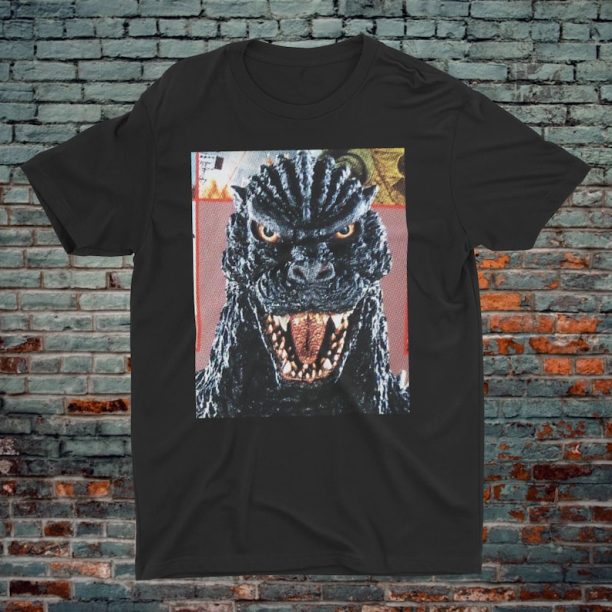 Retro Godzilla T-shirt | Unisex Goth Punk Shirt for Halloween Costume | Sci-fi Monster Movie Tee