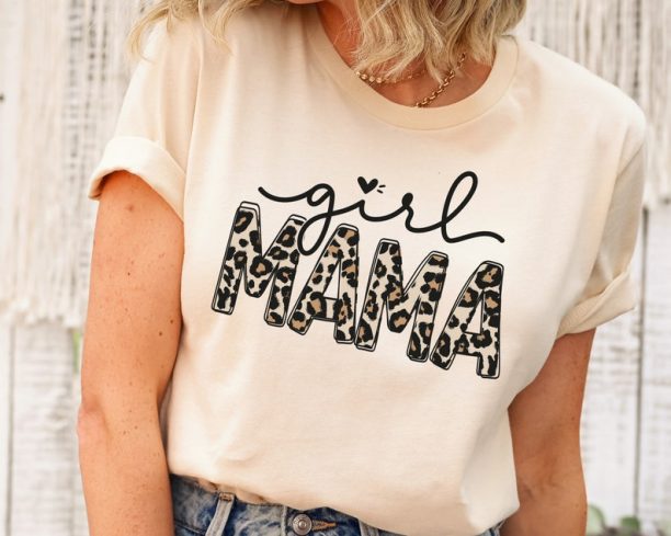 Girl Mama Leopard Shirt, Girl Mom Shirt, Girl Mama Shirt, Girl Mama Gift, Mama Girl Swhirt, Mom of Girls Shirt, Mom Shirt