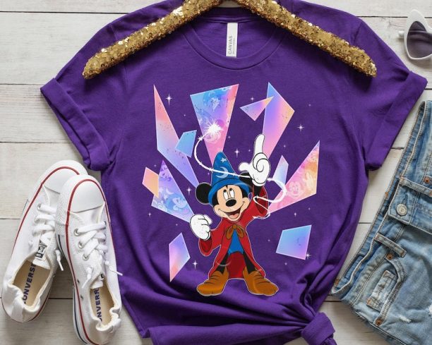 Mickey Disney 100 Years Of Wonder Shirt, Walt Disney Hollywood Studios T-shirt, Fantasia Disneyland 2023 Trip 100th Anniversary